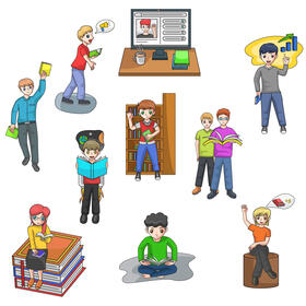 Book Club Set vector