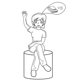 Book Club Discussion black and white clipart