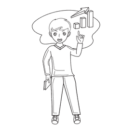 Book Club Knowledge black and white clipart