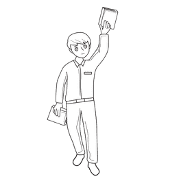 Book Club Put Book black and white clipart