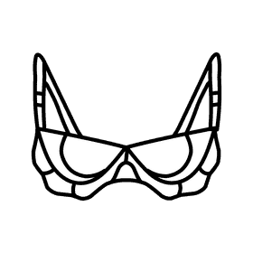 Bra Brallete black and white clipart