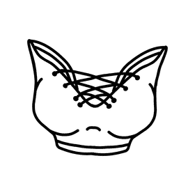 Bra Cage black and white clipart