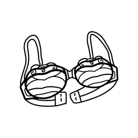 Bra Lace black and white clipart