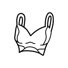 Bra Long Line black and white clipart