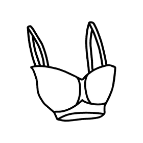 Bra Multiway black and white clipart