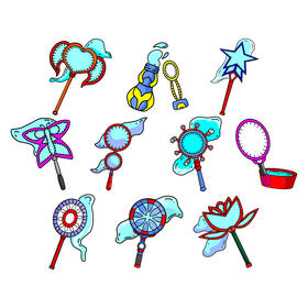 Bubble Wand vector Set vector
