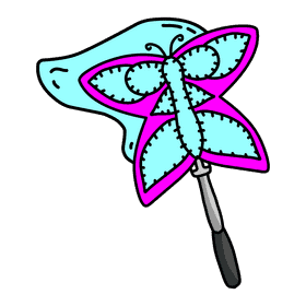Bubble Wand Butterfly clipart