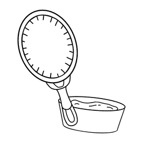 Bubble Wand Large black and white clipart