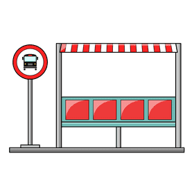 Bus Stop Bus Stand clipart