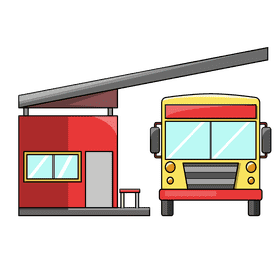 Bus Stop Bus Station clipart