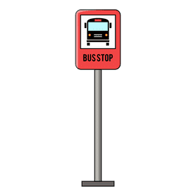 Bus Stop Rectangle Sign clipart