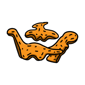 Chicken Nugget Dino clipart