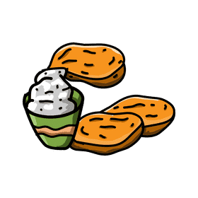 Chicken Nugget Mayonnaise clipart