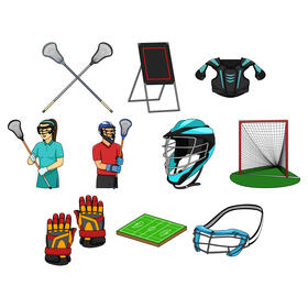 Lacrosse vector Set vector