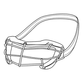 Lacrosse Eye Goggle black and white clipart