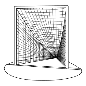 Lacrosse Goalie black and white clipart