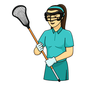Lacrosse Player Woman clipart