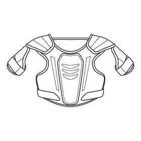 Lacrosse Protective Gear black and white clipart