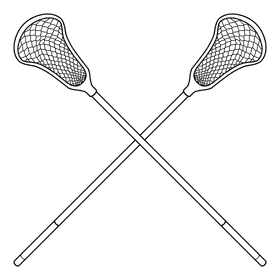 Lacrosse Stick black and white clipart