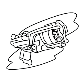 Nerf gun elite strongarm black and white clipart