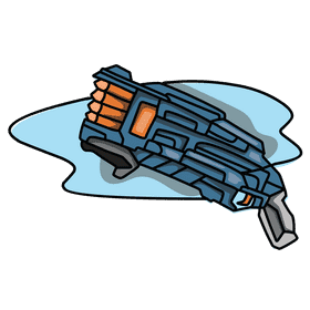 Nerf gun elite warden clipart