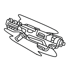 Nerf gun n strike elite black and white clipart