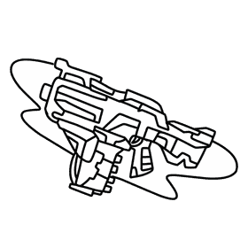 Nerf gun n strike infinus black and white clipart