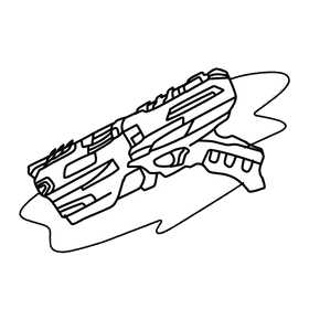 Nerf gun rival kronos black and white clipart