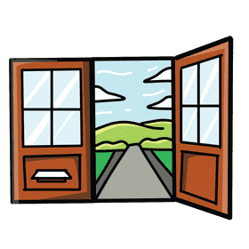 Open door double door clipart