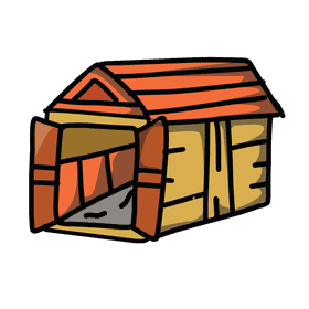 Open door farm clipart