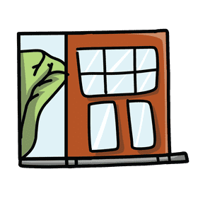 Open door slide clipart