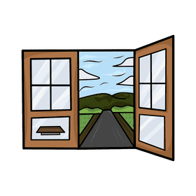 Open door Double Door clipart