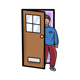Open door Enter House clipart