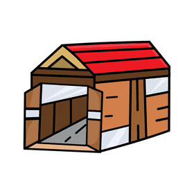 Open door Farm clipart