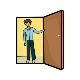 Open door Guest clipart