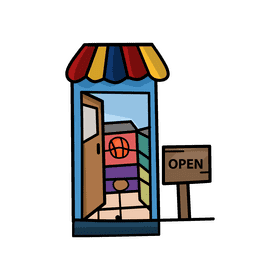 Open door Store clipart
