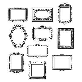 Photo Frame black and white vector