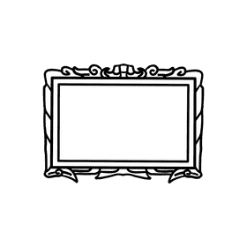 Photo Frame Luxury black and white clipart