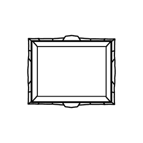 Photo Frame Minimalist black and white clipart