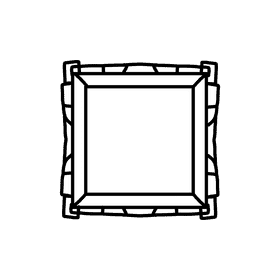 Photo Frame Rectangle black and white clipart