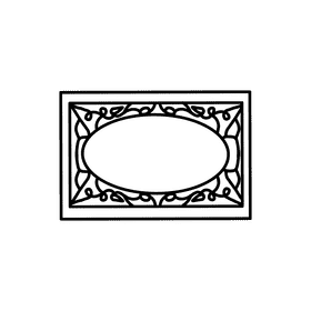 Photo Frame Swirl black and white clipart