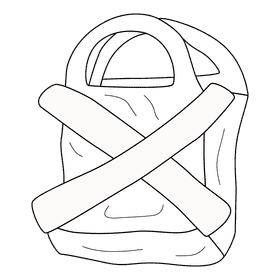 Plastic Bag Dont Use black and white clipart