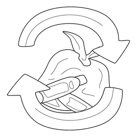 Plastic Bag Recycle black and white clipart