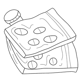 Plastic Bag Zipped black and white clipart