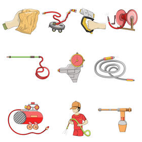 Pressure washer set vector
