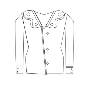 Teacher clothing drawing black and white clipart
