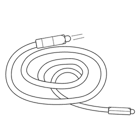 Pressure washer hoses black and white clipart