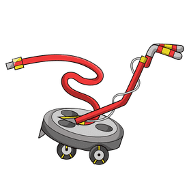 Pressure washer surface cleaner clipart