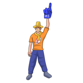 Rugby Fans clipart