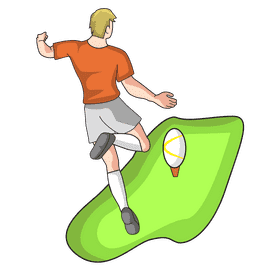 Rugby Kick clipart